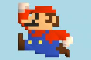 Mario Logo mario, logo, super-mario, super, jump, cartoon, lowpoly